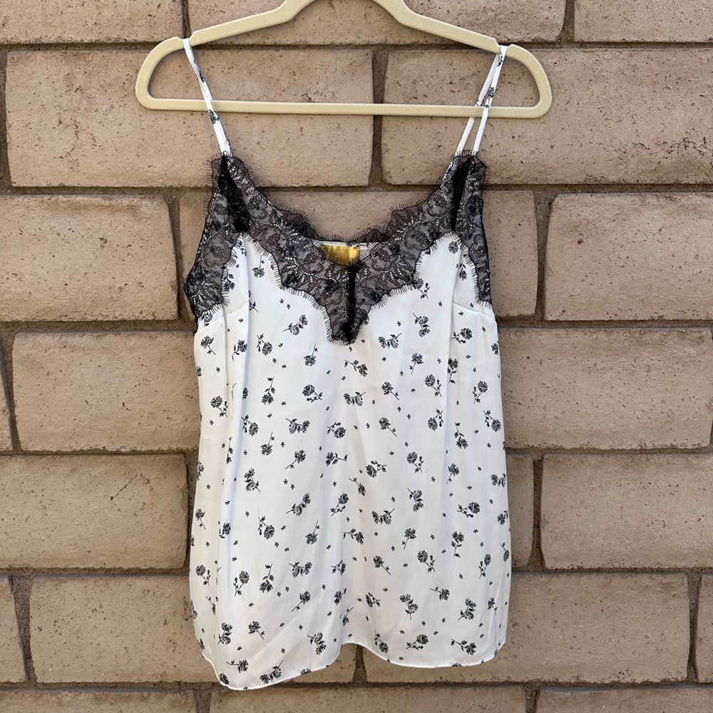 H&M Black Lace Floral Top